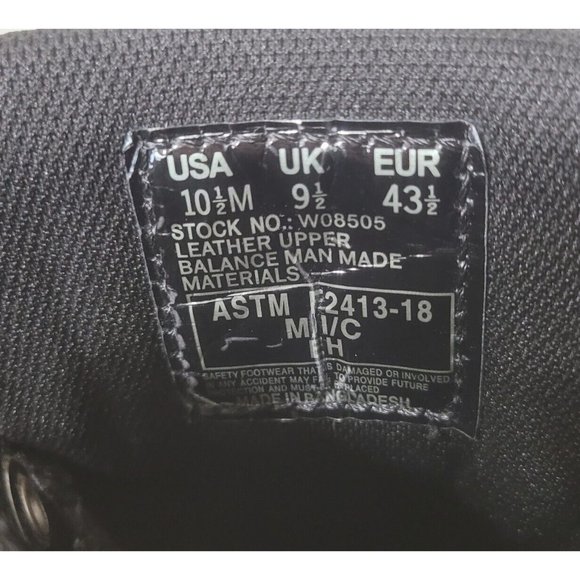 Wolverine Iron Ridge Black Steel Toe Work Boots Mens Size 10.5 Waterproof W08505 - Picture 12 of 12